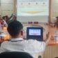 Kabid SMP Disdikbud Rohil Retno Ketika Menyampaikan Kata Sambutan Sosialisasi SPMB di hadapan LSM dan Wartawan, Rabu (25/06/2025). 