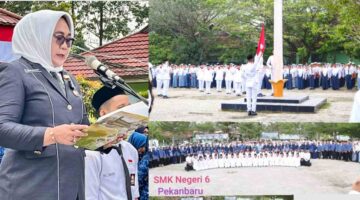 SMK Negeri 6 Pekanbaru Peringati HUT RI ke-80 dengan Upacara Khidmat