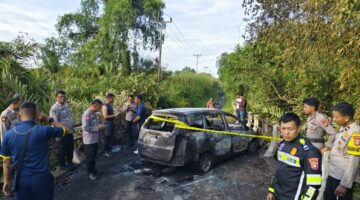 Kapolres Perintah Selidiki Penyebab Mobil Terbakar di Jembatan Parit 23 Inhil