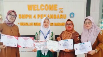 SMPN 4 Pekanbaru Lepas Siswi Berprestasi Naura Adhisya Ilham Menuju Pelatnas di Bogor