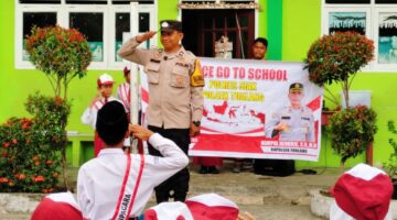 Polsek Tualang Gelar Police Goes To School di SDS Muhammadiyah Tualang, Tanamkan Disiplin dan Cegah Kenakalan Sejak Dini