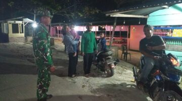Personil Koramil 04/Kubu Intensifkan Patroli Siskamling Dan Pengendara Malam.