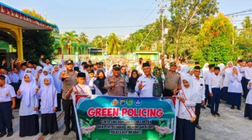 Polres Meranti Turun Langsung Di Sekolah Terus Galakkan Tanam Pohon Dan Edukasi Green Policing