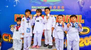 Atlet Taekwondo Polres Kampar Borong Medali di Riau National Championship