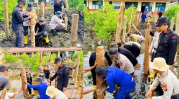 Jembatan Presisi Polri di SDN Semulut 70% Siap, Siswa Lebih Aman