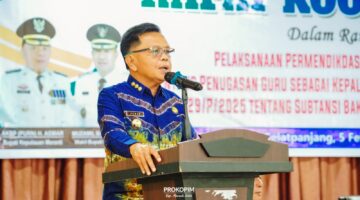 Bupati Asmar Pimpin Rakor Kepala Sekolah, Tegaskan Implementasi Aturan Baru Penugasan Kepsek