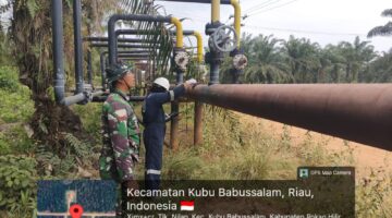 Ciptakan Keamanan Objek Vital, Personil Koramil 04/Kubu Patroli PHR.