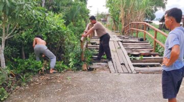 Kapolsek Teluk Meranti: Pembangunan Jembatan Merah Putih Dimulai, Akses Jalan Sementara Disiapkan Warga dan Polri 