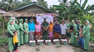 Peringati Hut Korem 031/WB Ke 67 Tahun2026, Koramil 04/Kubu Kodim 0321 Rohil Berbagi Sembako