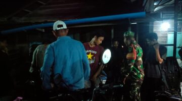 Ciptakan Situasi Kondusif, Patroli Sinergitas TNI-Polri Bersama Upika Kecamatan Kubu.