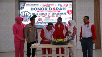 Peringati Hari May Day, Polres Rohil Gelar Syukuran Dan Donor Darah