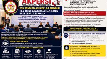 Hak Jawab AKPERSI: FGD Pendidikan Bukan Program Berbayar, Keikutsertaan Kepala Sekolah Sukarela  