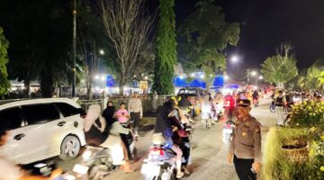 Polsek Sabak Auh Laksanakan Pengamanan Takbiran dan Pawai Idul Adha 1447 H