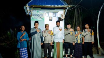 Pos Siskamling Bagan Punak Pesisir Aktif, Kapolsek Bangko dan Camat Tinjau Langsung Kesiapan Warga