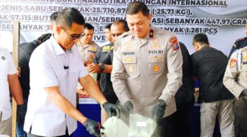 Brigjen Hengki Pimpin Pemusnahan Narkoba Rp.69,7 Miliar di Riau