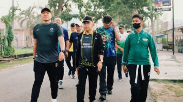 Jalan Pagi Bersama Kapolres dan Bupati Meranti di Selatpanjang