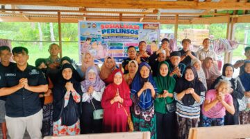 80 Warga Jalan Ibrahim Selatpanjang Ikuti Sosialisasi Perlinsos Bersama Polres Meranti